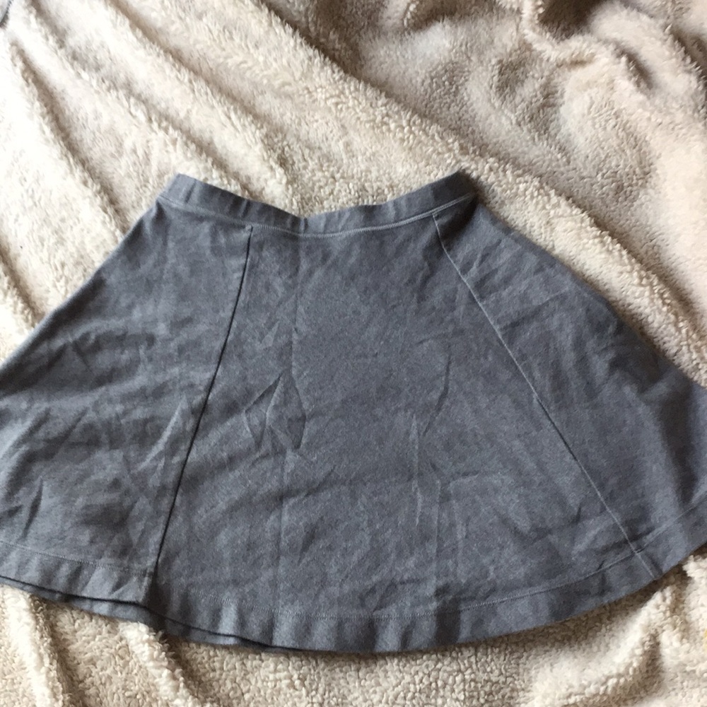 gray paneled circle skirt